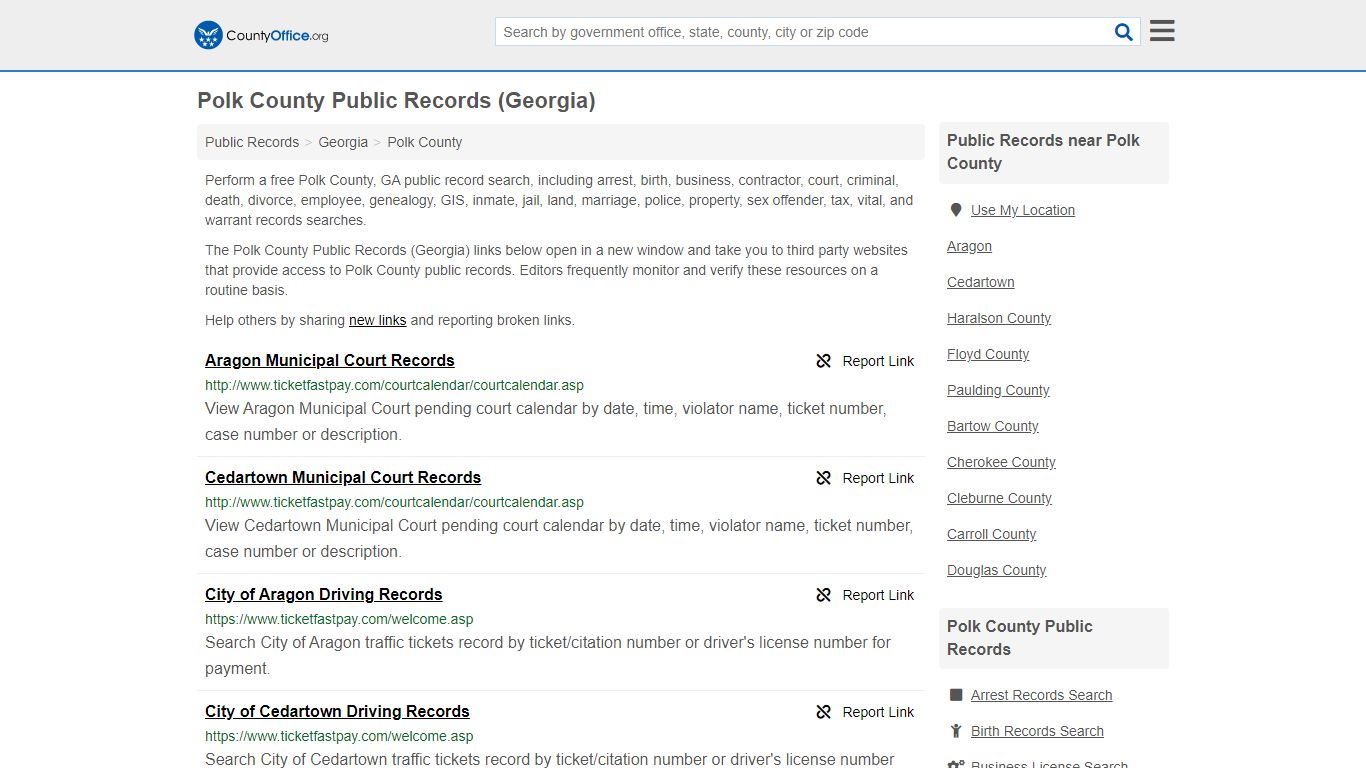 Public Records - Polk County, GA (Business, Criminal, GIS ...